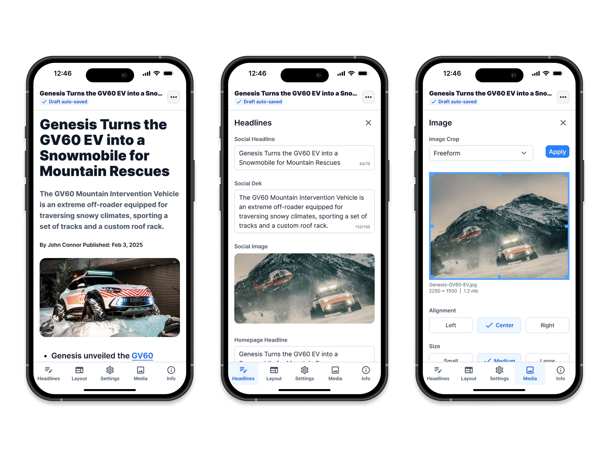 The new CMS is responsive and works on all devices.